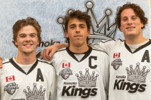 Left to right, Justin Skirten, (assistant captain), Adam Zuckerman (captain), and Judd Katz (assistant captain.